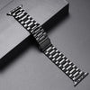Stainless Steel Watch Band with Case Compatible with Apple Watch Series 9/8/7 (45mm)- Classic Silver Black