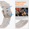 Sports Liquid Silicone Rubber Band with Stainless Steel Adapter for Apple Watch Ultra 1/2 49mm 45mm 44mm 42mm - Clear