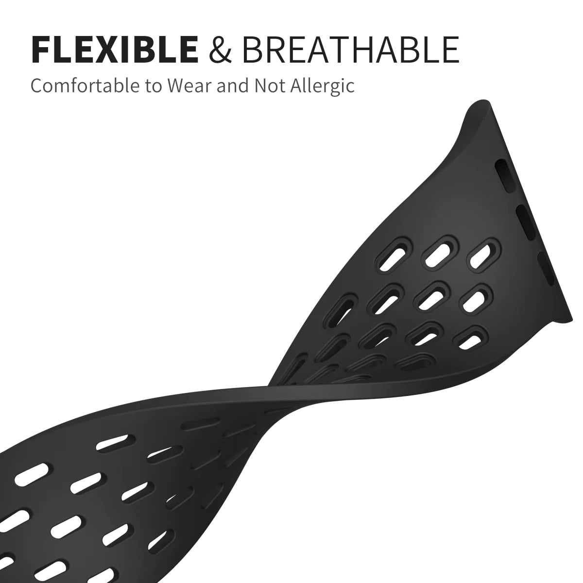 Magnetic Buckle Silicone Band For Apple watch Series Ultra 2 | 9 | 8 Ultra | 8 | 7 | 6 | 5 49/45/44/42mm -Black