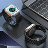 Magnetic Buckle Silicone Band For Apple watch Series Ultra 2 | 9 | 8 Ultra | 8 | 7 | 6 | 5 49/45/44/42mm - Orange