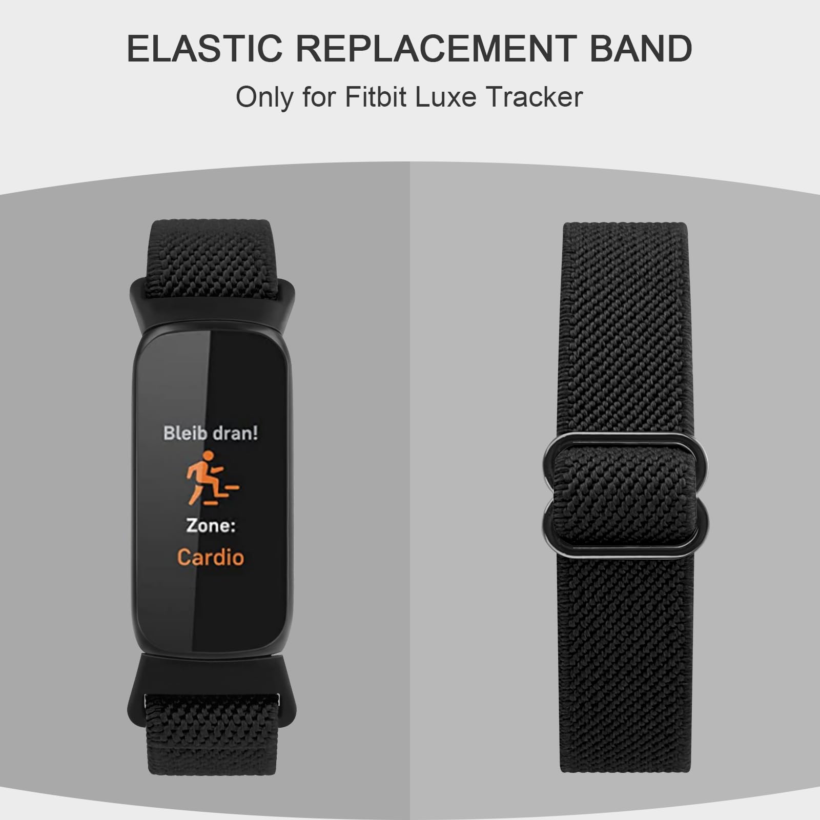 Nylon Band For Fitbit Luxe Bands for Women Men -Grey