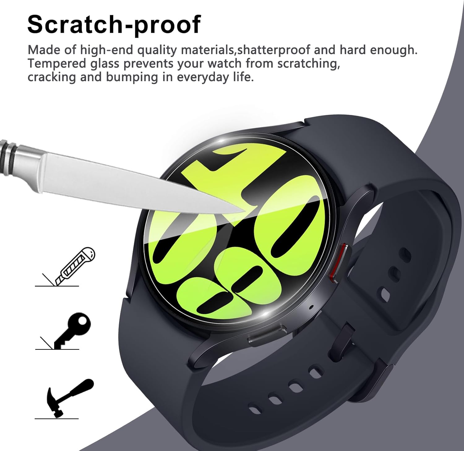 (3 Pack) Screen Protector for Samsung Galaxy Watch 7/6/5/4 44mm |Clear