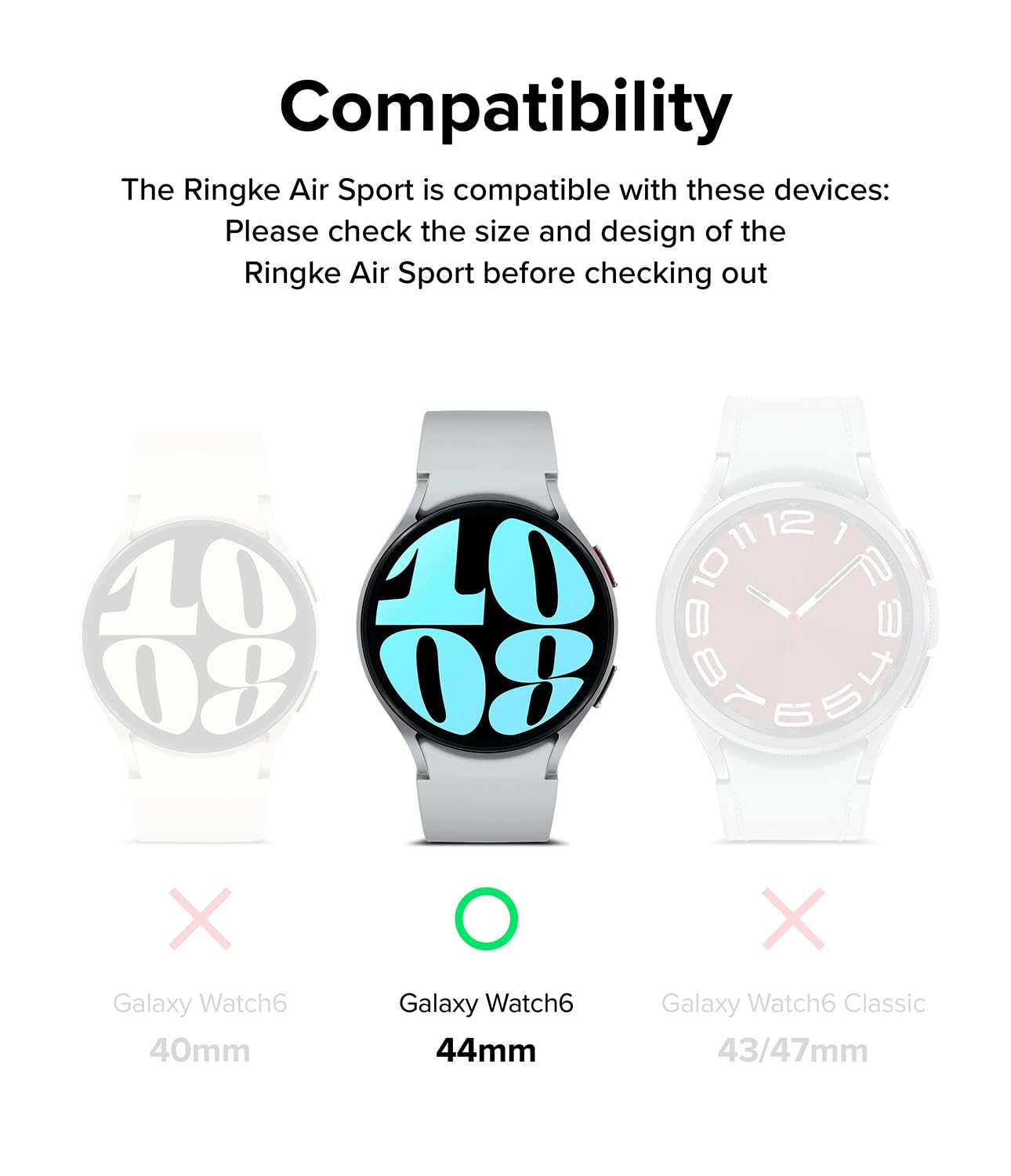 Ringke Samsung Galaxy Watch 6 44mm Air Sports Air Sports Case - Warm Gray