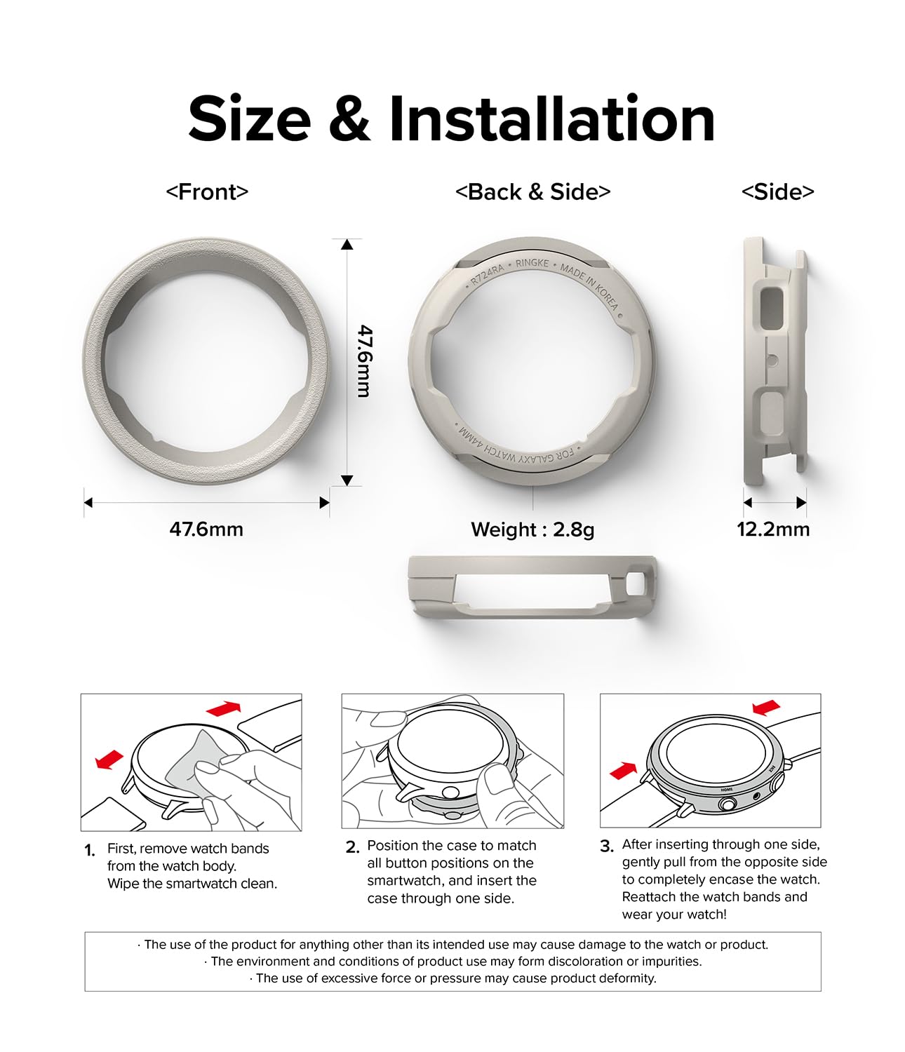 Ringke Samsung Galaxy Watch 6 44mm Air Sports Air Sports Case - Warm Gray