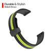 22mm Silicone Bands | Samsung Galaxy Watch 3 45mm/Galaxy Watch 46mm/Gear S3 Frontier/Classic | Black & Green