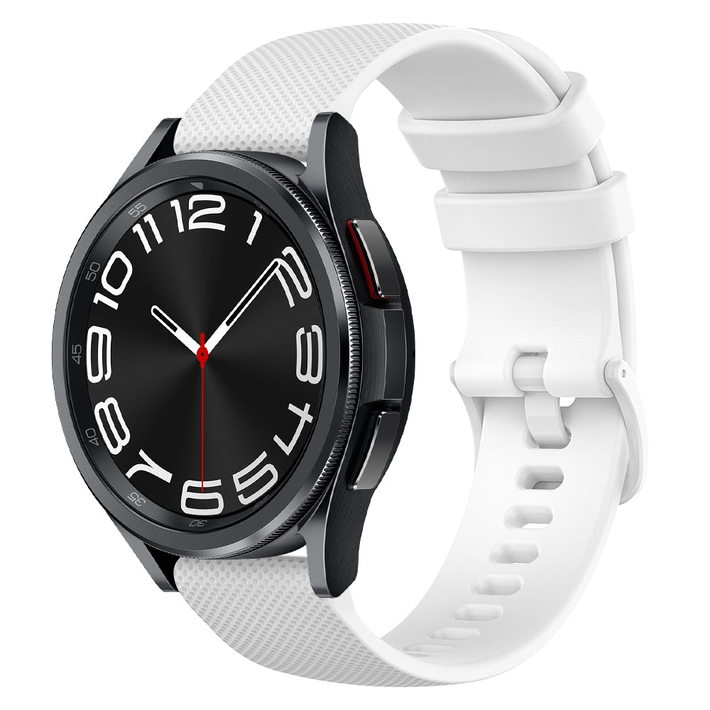 Samsung Galaxy Watch 3 45mm | Galaxy Watch 46mm 22mm | Silicone Sports Strap with Metal Buckle | White
