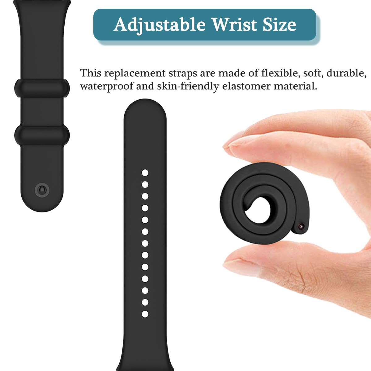 Pack of 4) Silicone Straps For Xiaomi Mi Smart Band 8 Pro - Multicolor