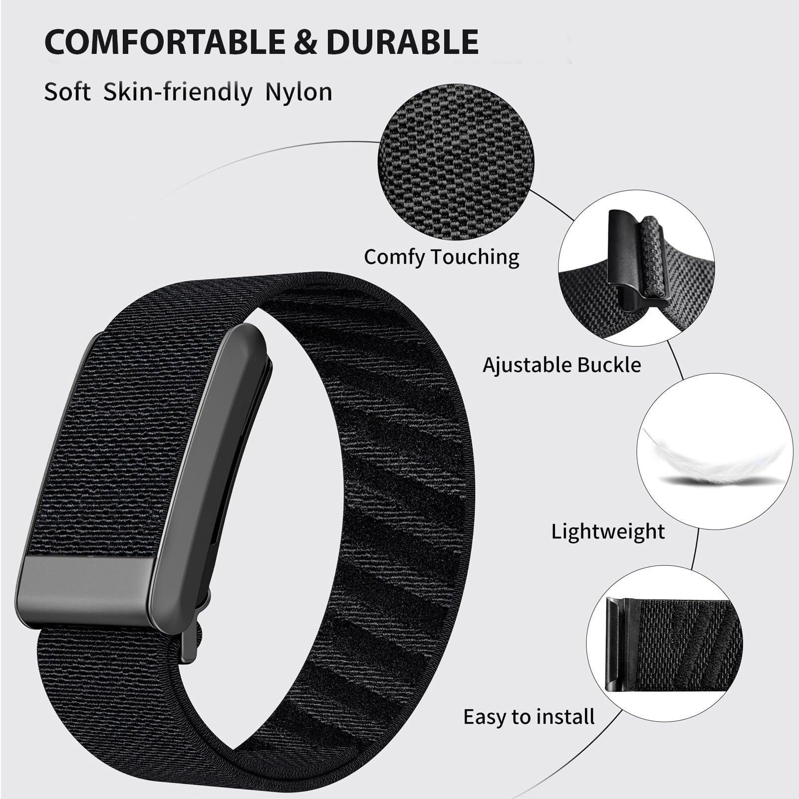 Whoop 4.0 Band | Nylon Sport Loop Wristband | Dark Blue