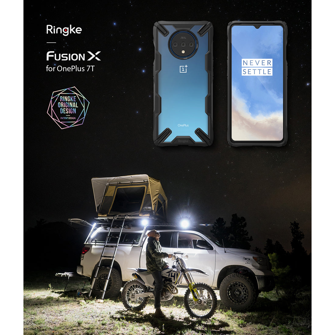 OnePlus 7T Ringke Fusion X Case Black