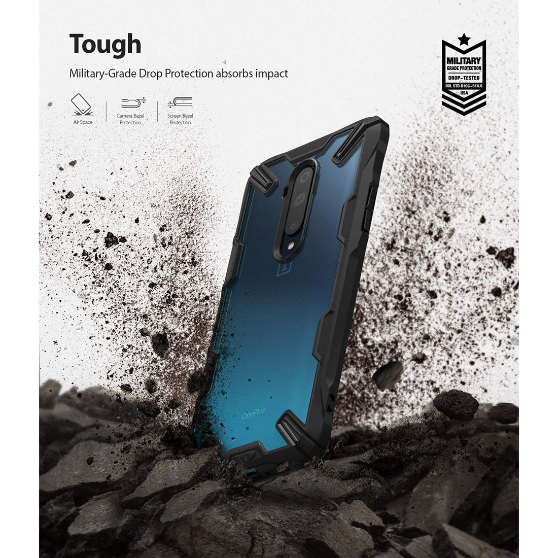 OnePlus 7T Pro Ringke Fusion X Case Black