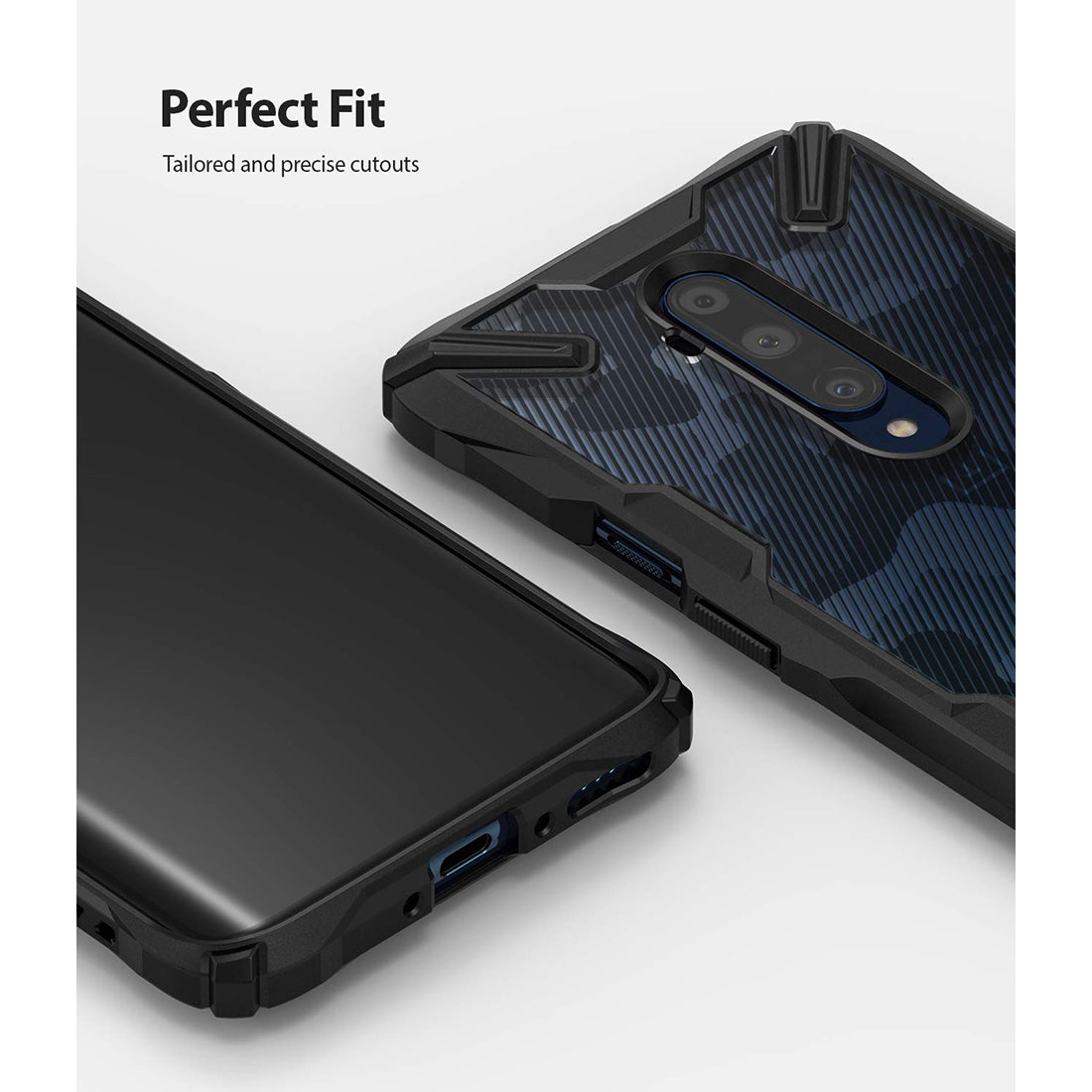 OnePlus 7T Pro Ringke Fusion X Case Camo Black