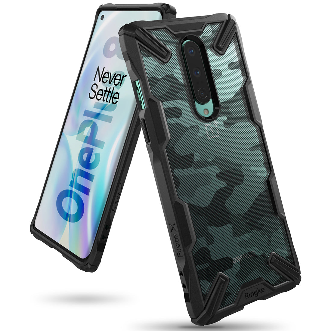 OnePlus 8 Ringke Fusion X Case Camo Black