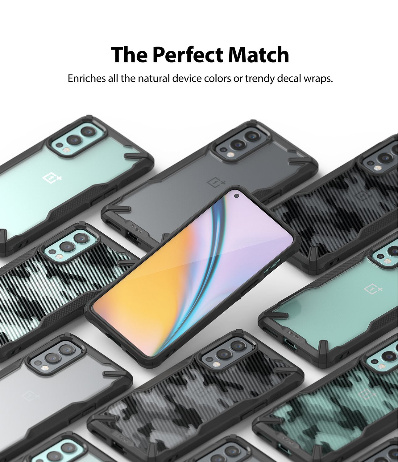 OnePlus Nord 2 Case Cover| Fusion-X Series| Camo Black