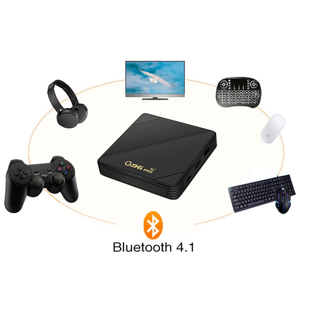 Q96 Pro Mini Smart Android 11.1 |TV Box Set Top Box With LAN, HD, AV Ports |Black