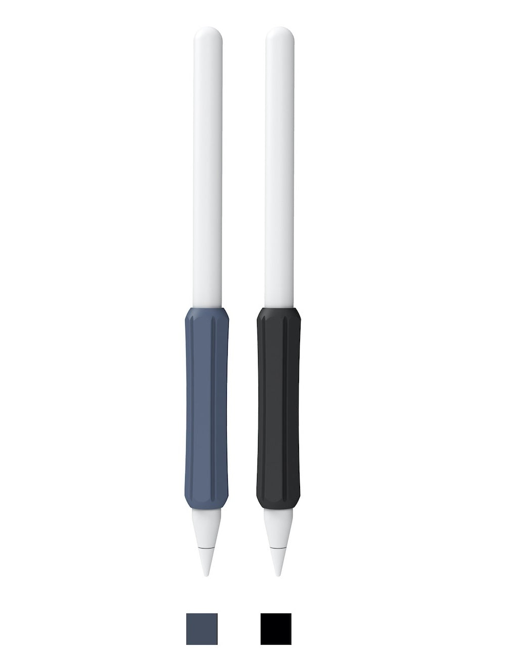 Apple Pencil 2nd Gen /1st Silicone Grip Holder |Compatible with Magnetic Charging and Double Tap |Black & Blue