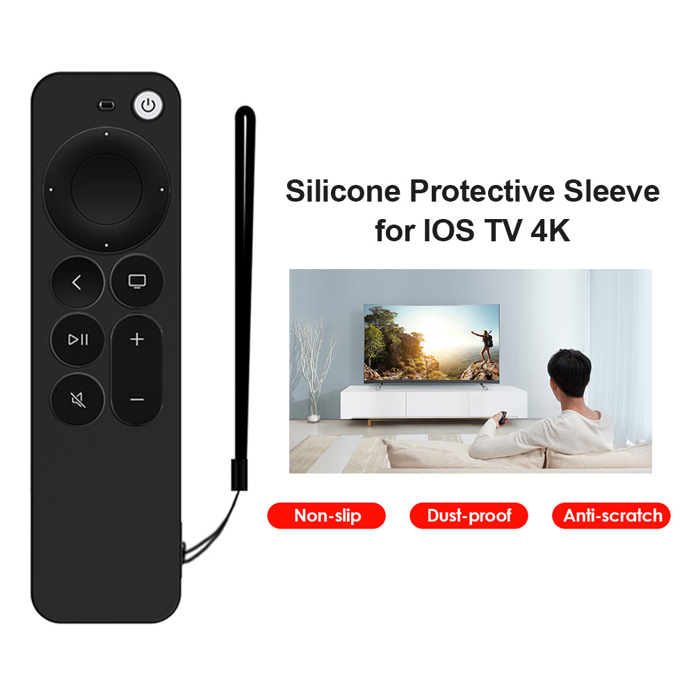 Apple TV 4K Siri Remote 2021 Silicone Case Cover |  Black