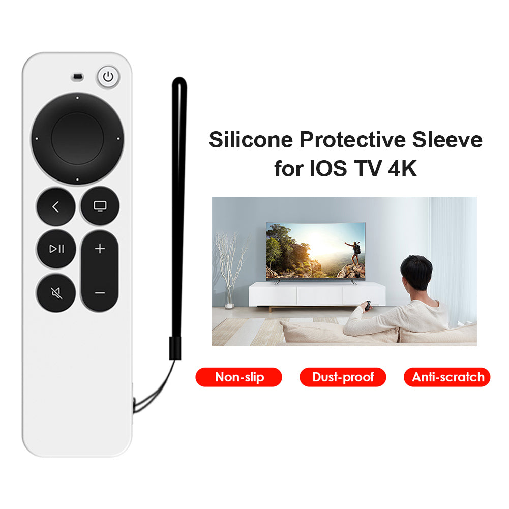 Apple TV 4K Siri Remote 2021 Silicone Case Cover |  White