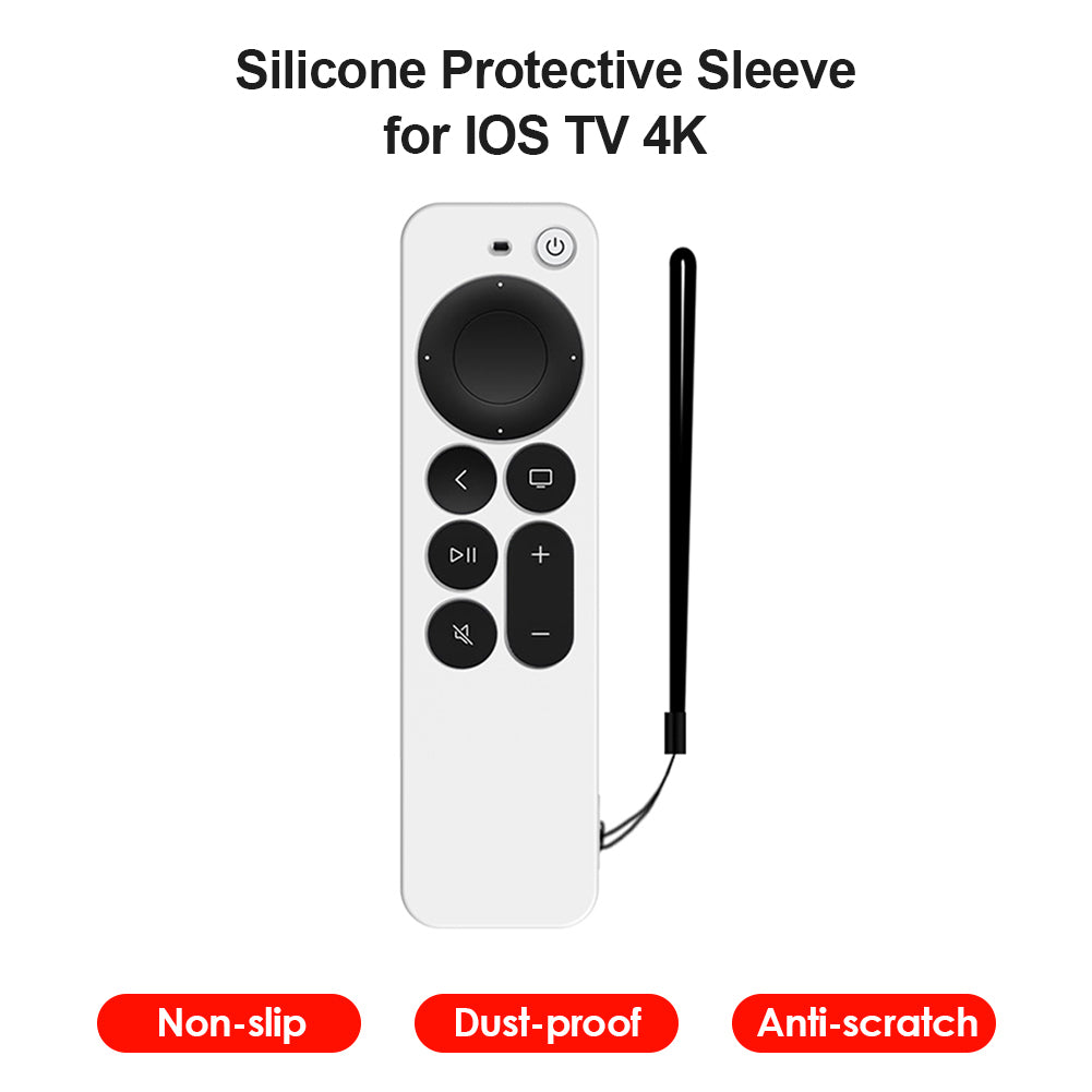 Apple TV 4K Siri Remote 2021 Silicone Case Cover |  White