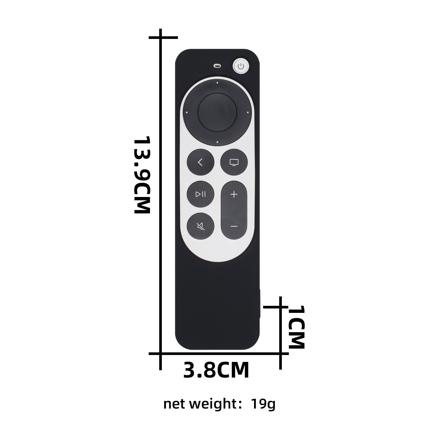 Silicone Case for 2022 Apple TV 4K Wi-Fi TV Box Remote Cover- Blue