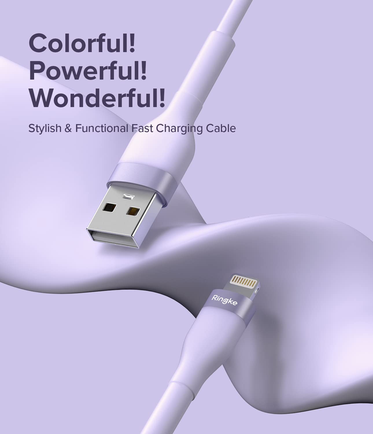 Fast Charging Pastel Cable | USB Type A to Lightning |  2m  Blue