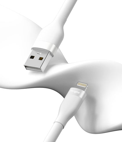 Fast Charging Pastel Cable | USB Type A to Lightning |  2m  White