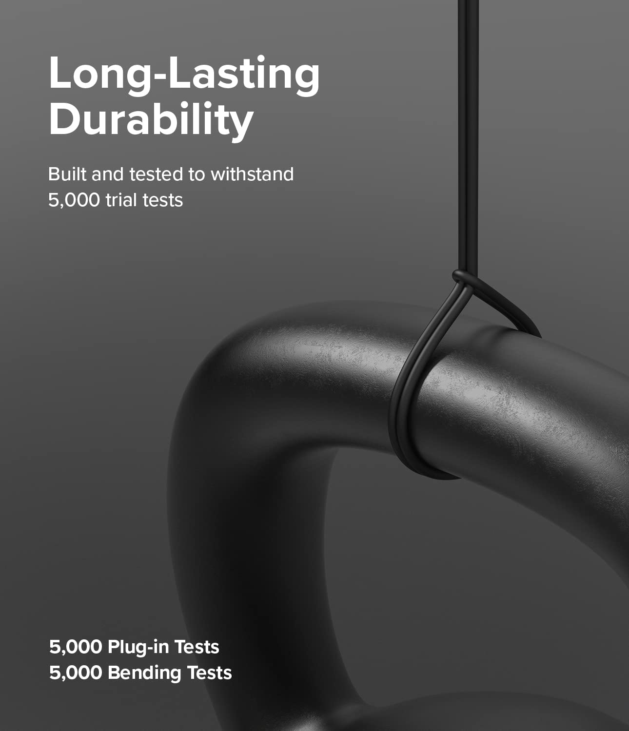 Fast Charging Pastel Cable | USB Type A to Type C | Black  1.2m