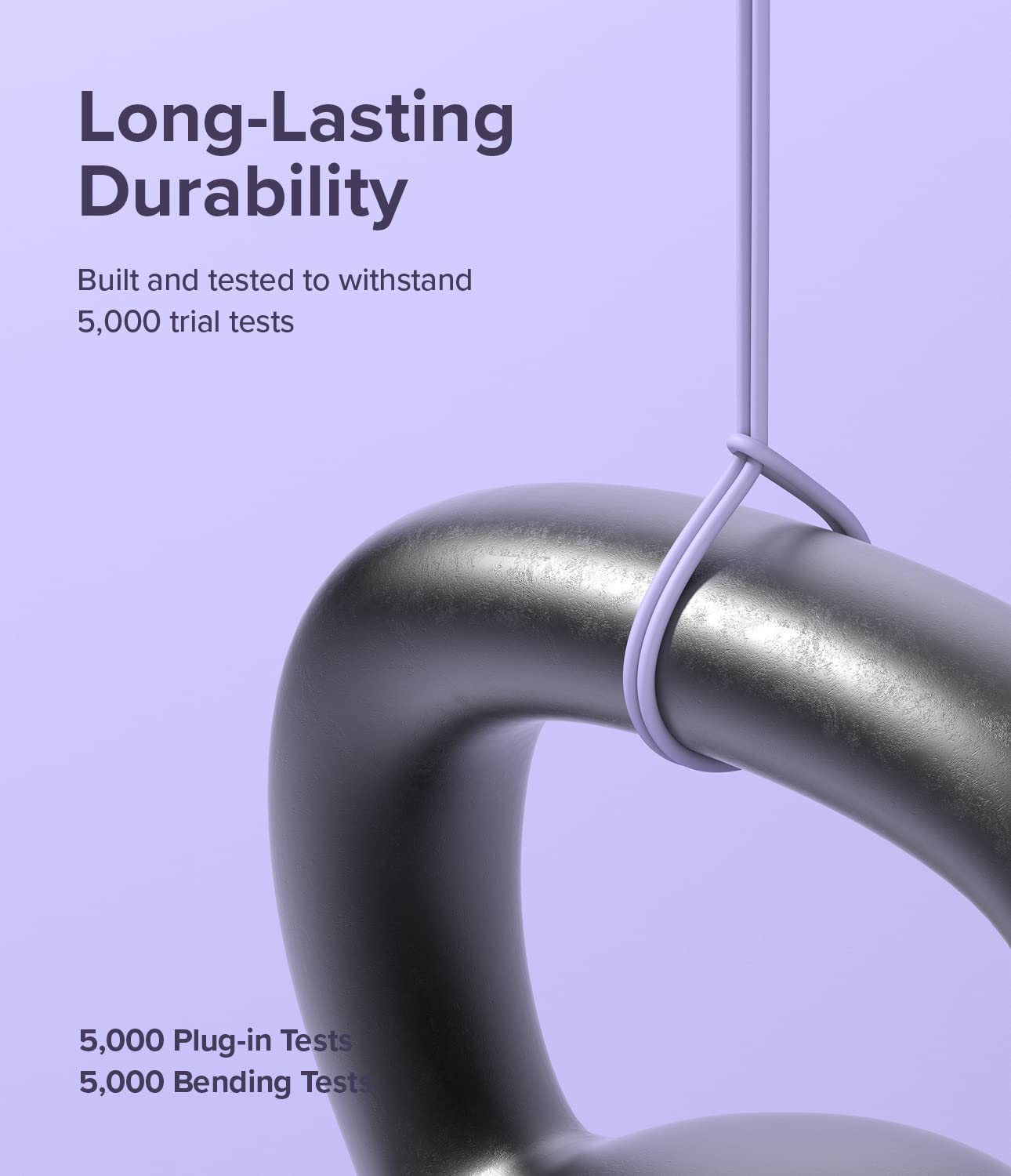 Fast Charging Pastel Cable | USB Type C to Lightning | Purple  2m