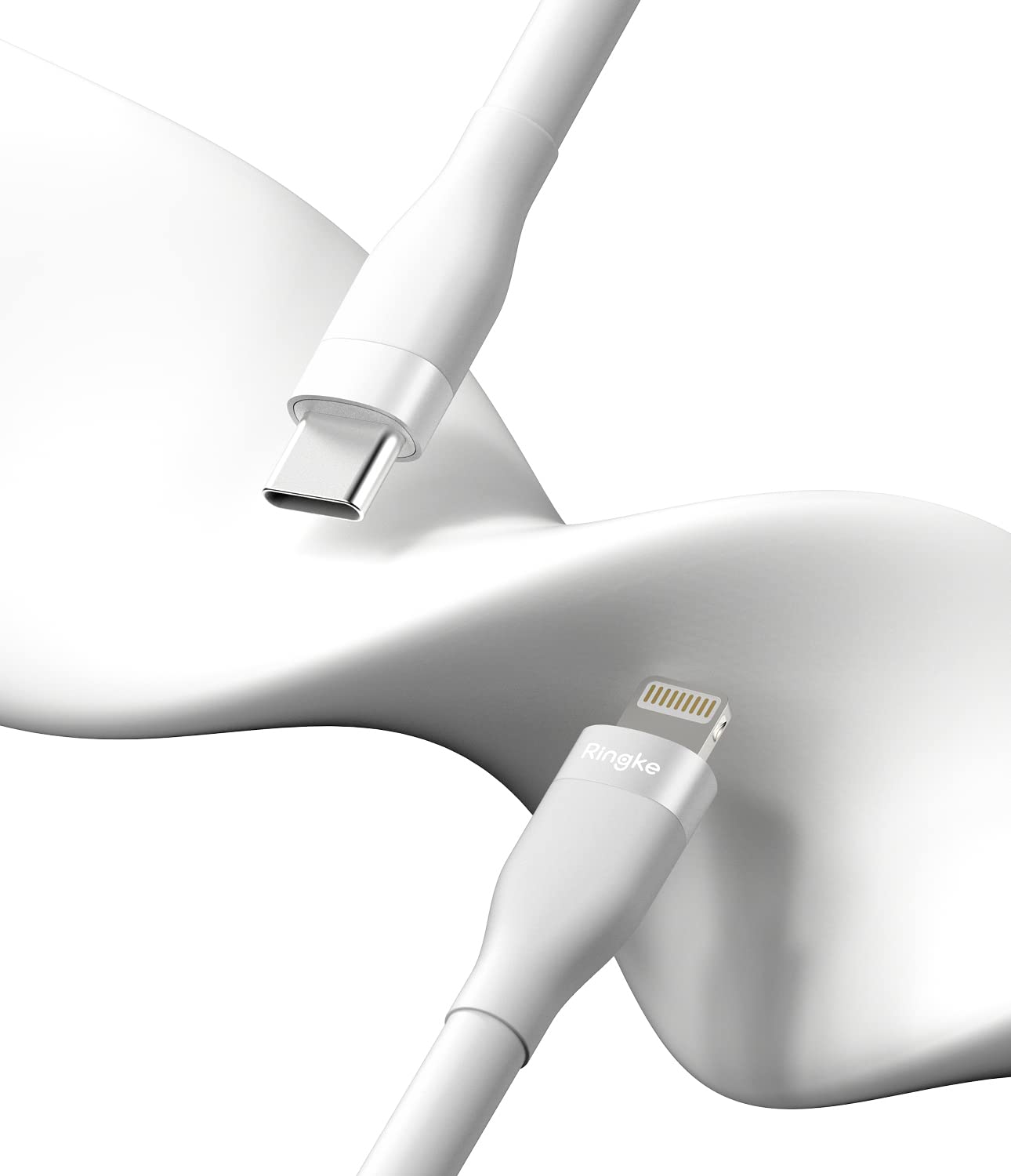 Fast Charging Pastel Cable | USB Type C to Lightning | White  2m