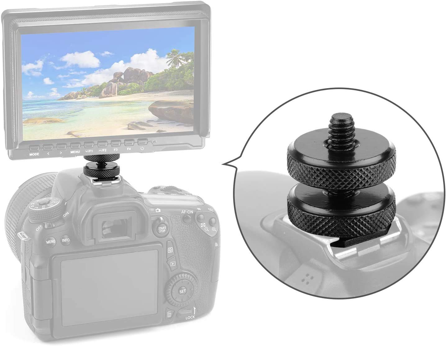 Camera Hot Shoe Mount to 1/4
