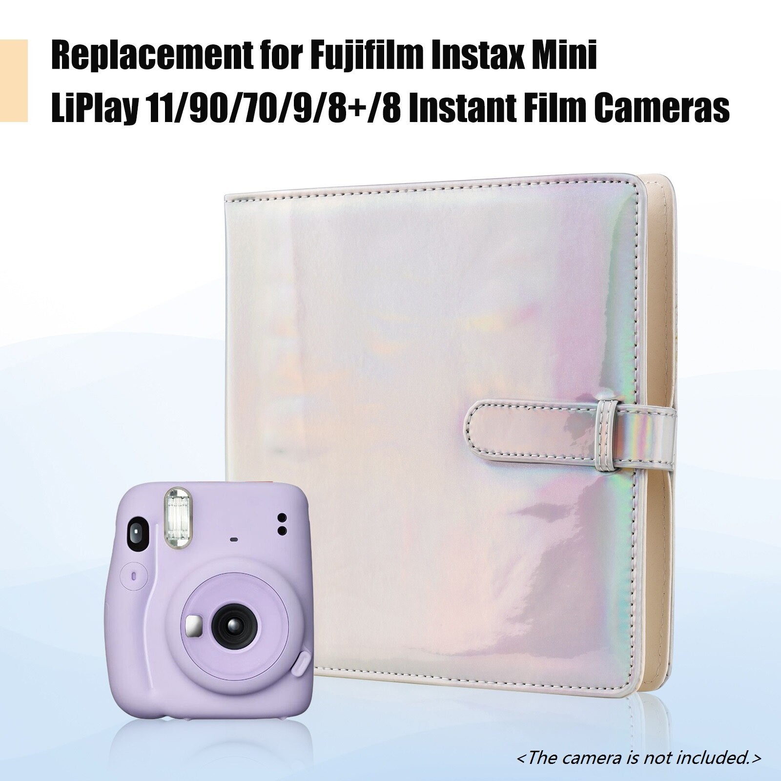 256 Pockets Polaroid Book Photo Album |Fujifilm Instax Mini 11 90 70 9 8+ 8 LiPlay Instant Camera | Silver