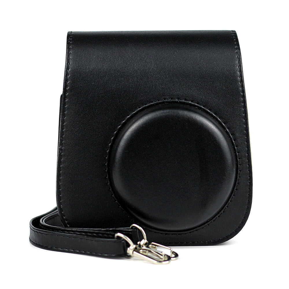 Case for Fujifilm Instax Mini 11 Case PU Leather Instant Camera Cover with Adjustable Strap Charcoal Grey