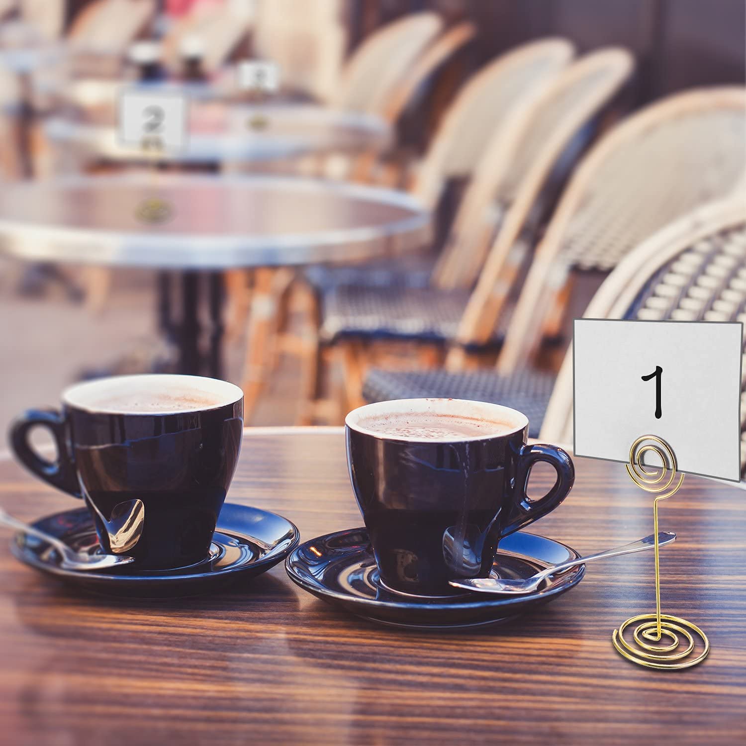 10 Pack Round/ Star Shape Table Number Holder | Gold