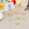 10 Pack Round/ Star Shape Table Number Holder | Gold