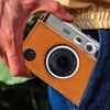 Fujifilm Instax Mini EVO Case | Hybrid Camera Protective PU Leather Carrying Case with Adjustable Shoulder Strap |-Brown