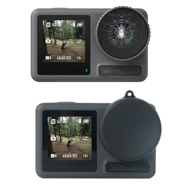 Camera Lens Cap Lens Protector for DJI OSMO Action 3 |Plastic Lens Dust Cover - Black
