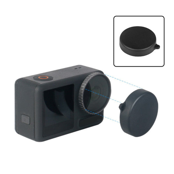 Camera Lens Cap Lens Protector for DJI OSMO Action 3 |Plastic Lens Dust Cover - Black