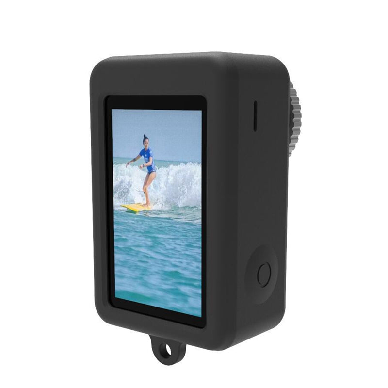 Protective Silicone Cover for DJI Osmo Action 3 Camera Case + Lens Protector Cap Guard - Black