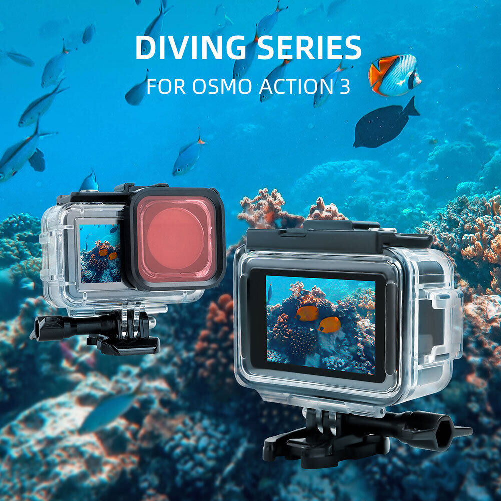Waterproof Housing Case Compatible with DJI Osmo Action 3 - Black
