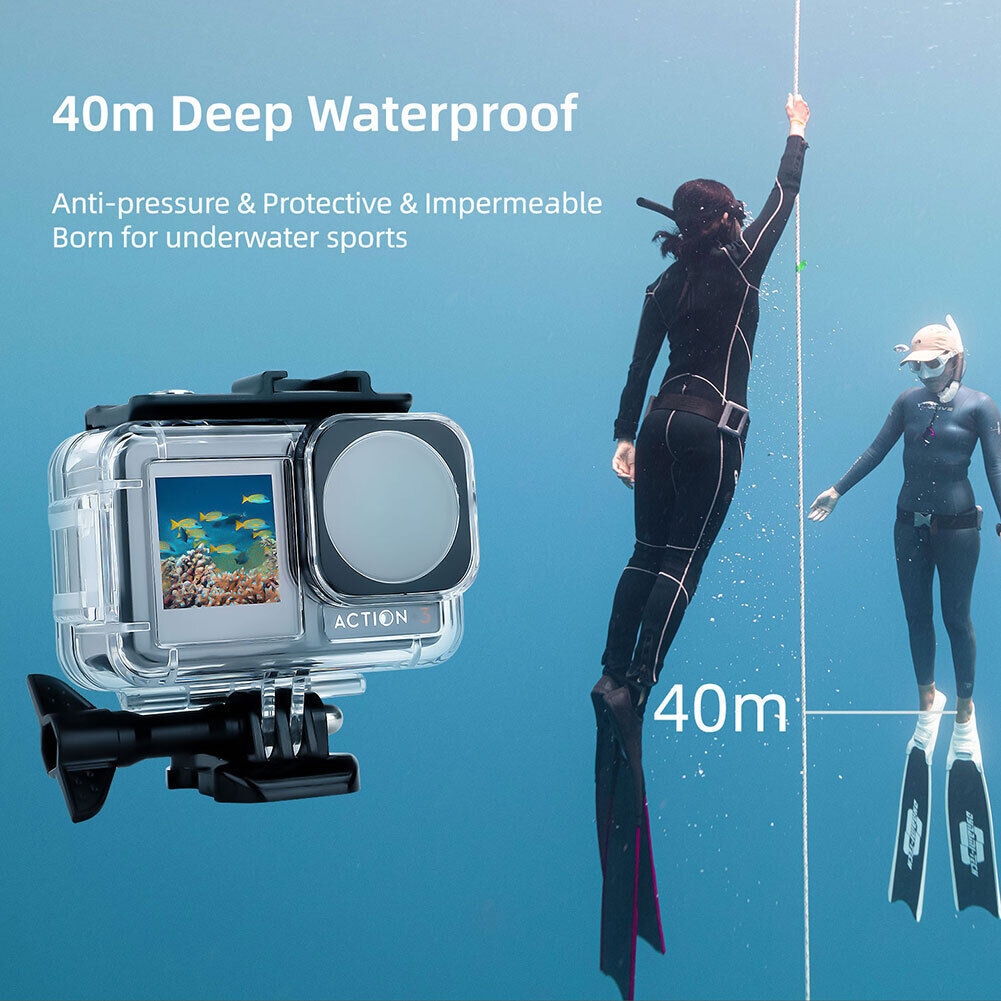 Waterproof Housing Case Compatible with DJI Osmo Action 3 - Black
