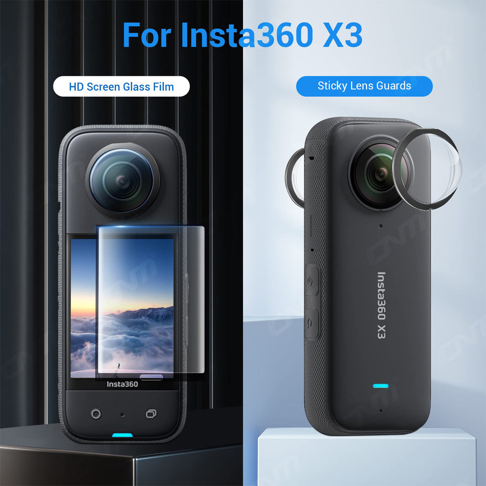 Protective Frame | Sticky Lens Guard Set | Flexible Soft Film Screen Protector for Insta360 One X3 Accessories Kit