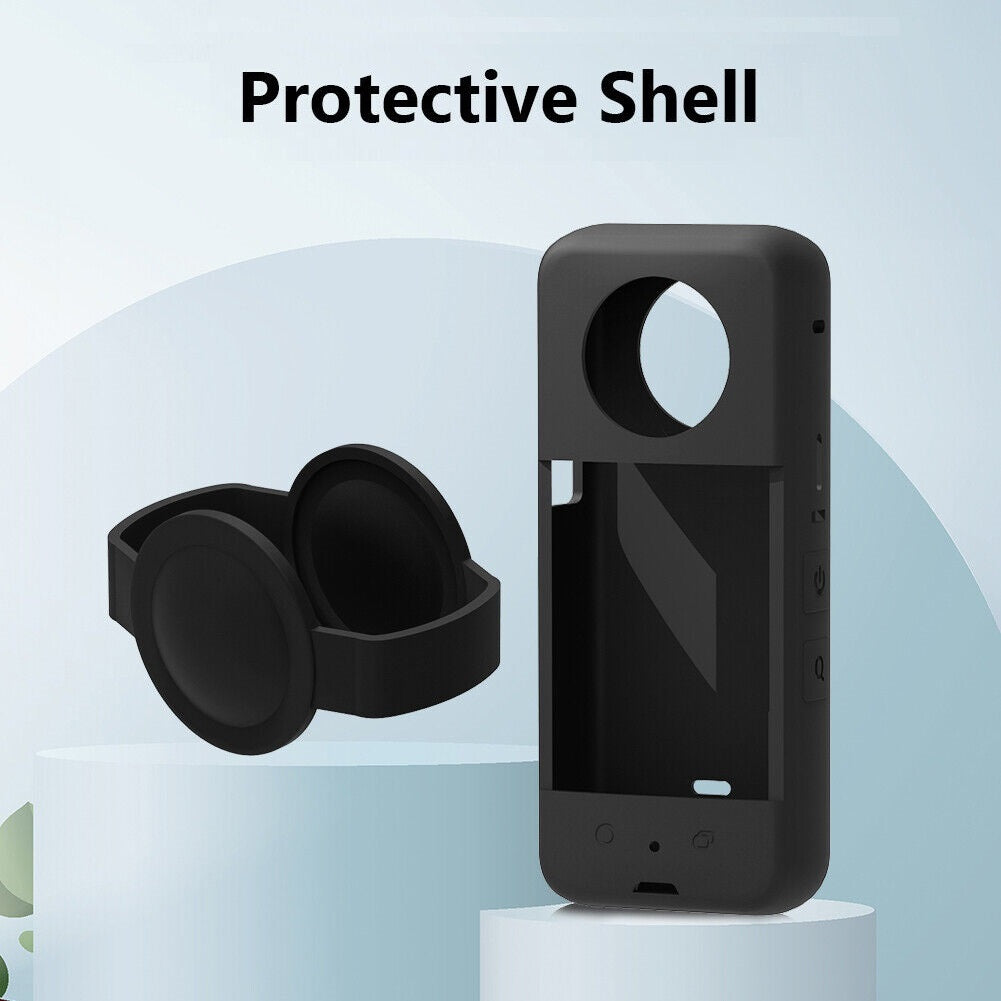 Insta360 ONE X3 Accessories Kit - Silicone Protective Case & lens Caps- Camera Housing Frame with 1/4