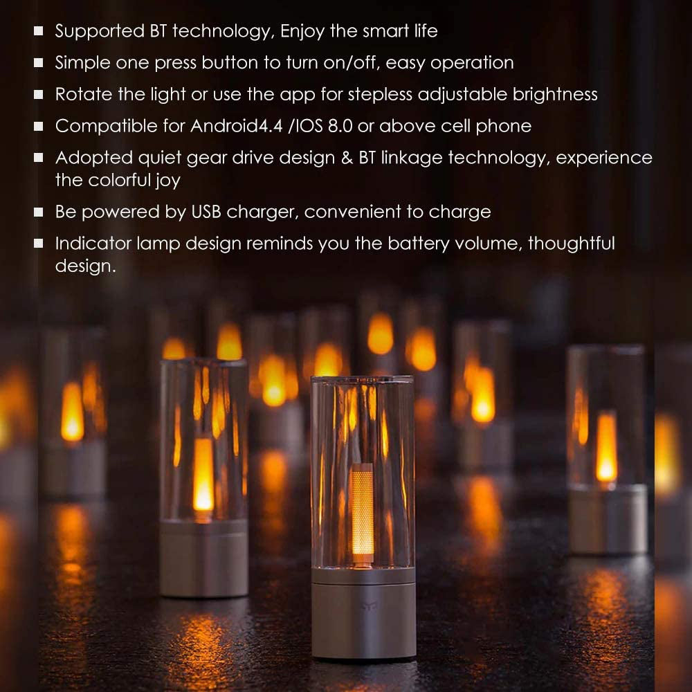 Xiaomi Yeelight LED Dimmable Bedside Desk Lamp Candle Light White