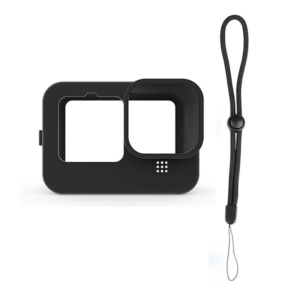 Protective Silicone Case for GoPro Hero 10 Black /Hero 9 Black Anti-Fall Silicone Case Protector Cover Black