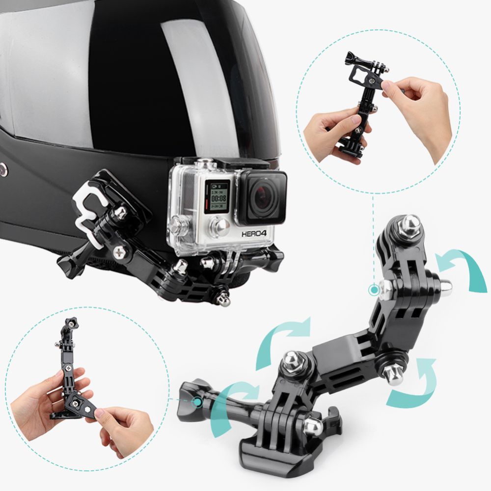 Motorcycle Helmet Mount Kit for Gopro Hero 11/ 10/9/8/7/6/5 for SJCAM, for YI, for Osmo Action Insta360 Action Cameras Accessories and More
