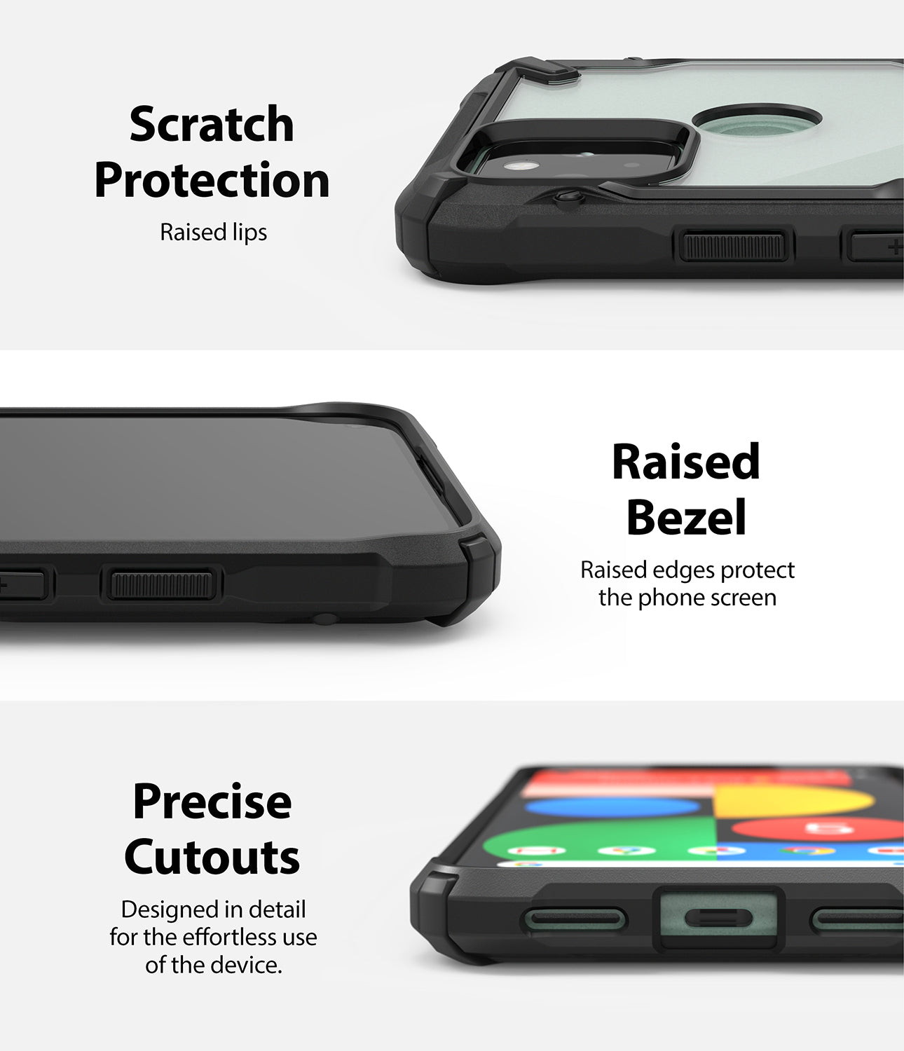 Google Pixel 5 Ringke Fusion X Case Black