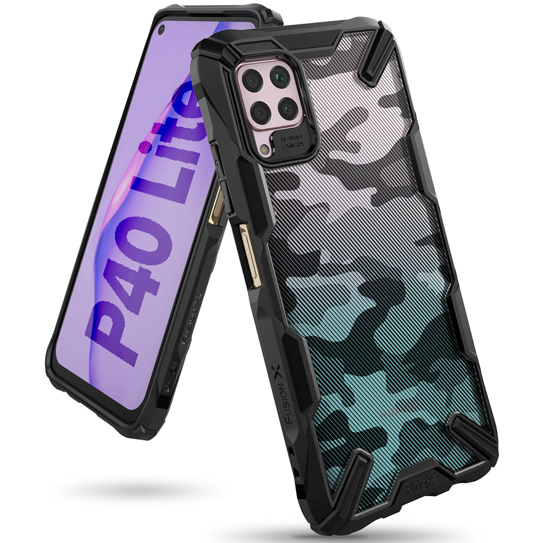 Huawei P40 Lite/Nova 6 SE/Nova 7i Ringke Fusion X Case Camo Black