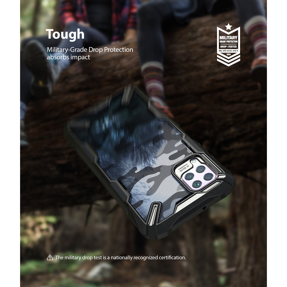 Huawei P40 Lite/Nova 6 SE/Nova 7i Ringke Fusion X Case Camo Black
