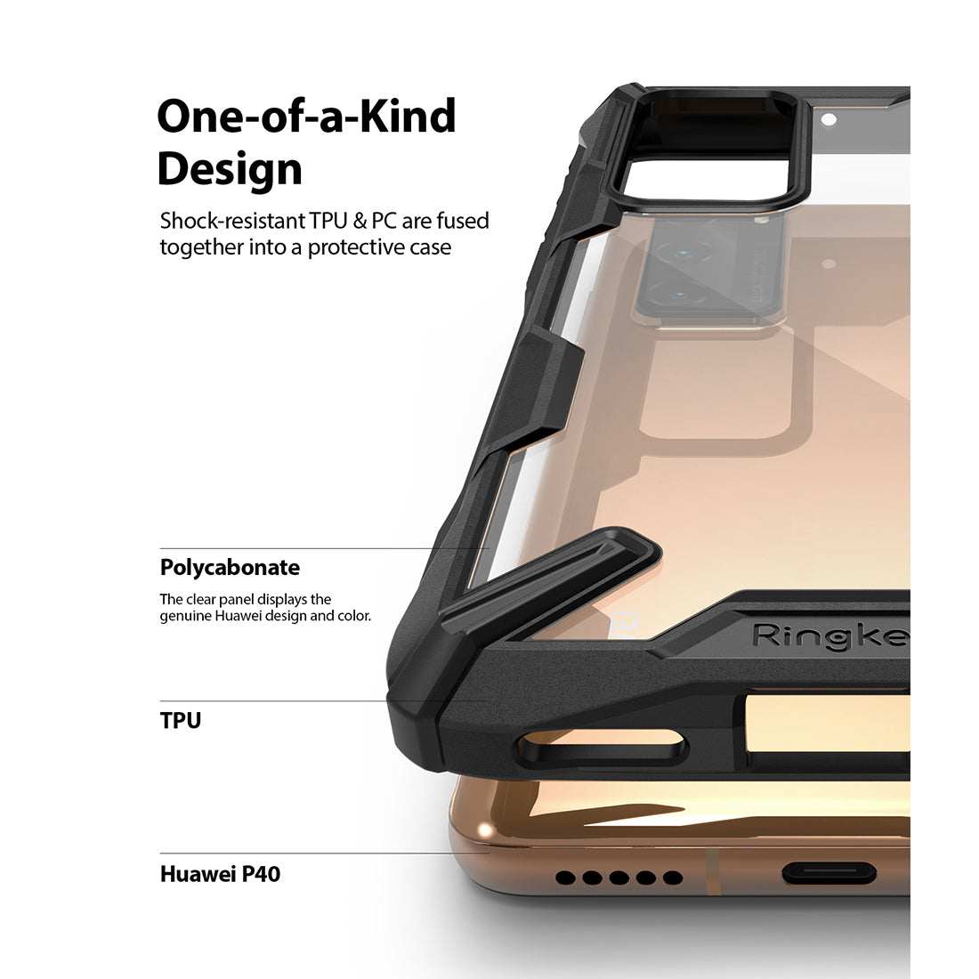 Huawei P40 Ringke Fusion X Case Black