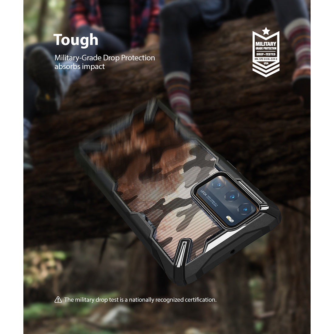 Huawei P40 Ringke Fusion X Case Camo Black