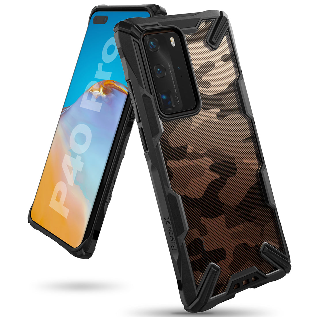 Huawei P40 Pro Ringke Fusion X Case Camo Black